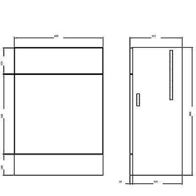 Nuie Fusion LPF Under Sink Cabinet