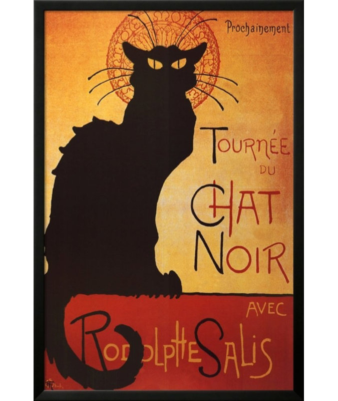 «The Black Cat Poster», impression encadrée