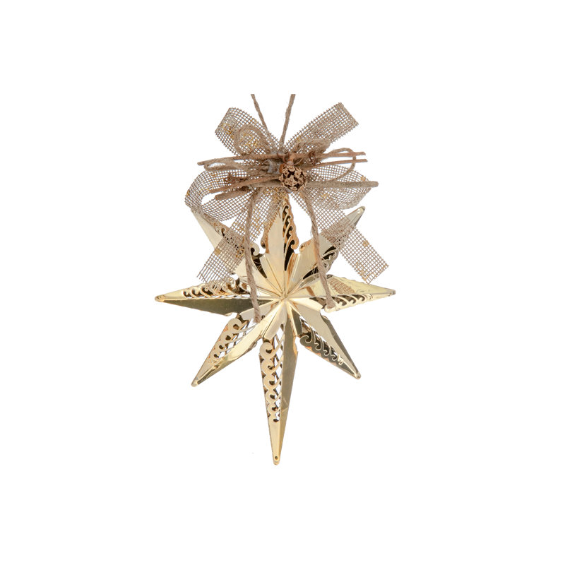 Ornement en métal en forme d'ange avec cloche des Fêtes, Or