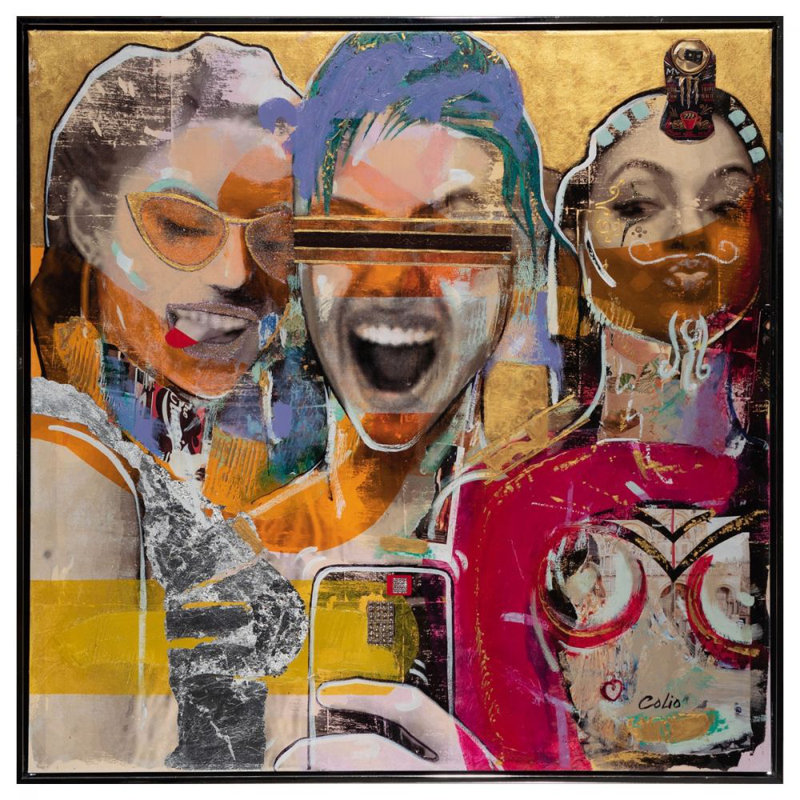«Say Cheese» par Colio, reproduction d'art sur toile encadrée