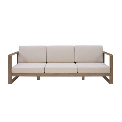 Gavina 91.5'' Eucalyptus Outdoor Patio Sofa