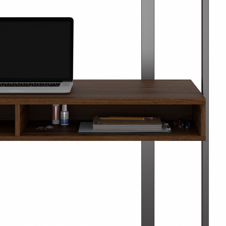 Baxton Studio Ezra Storage Computer Desk with Shelves