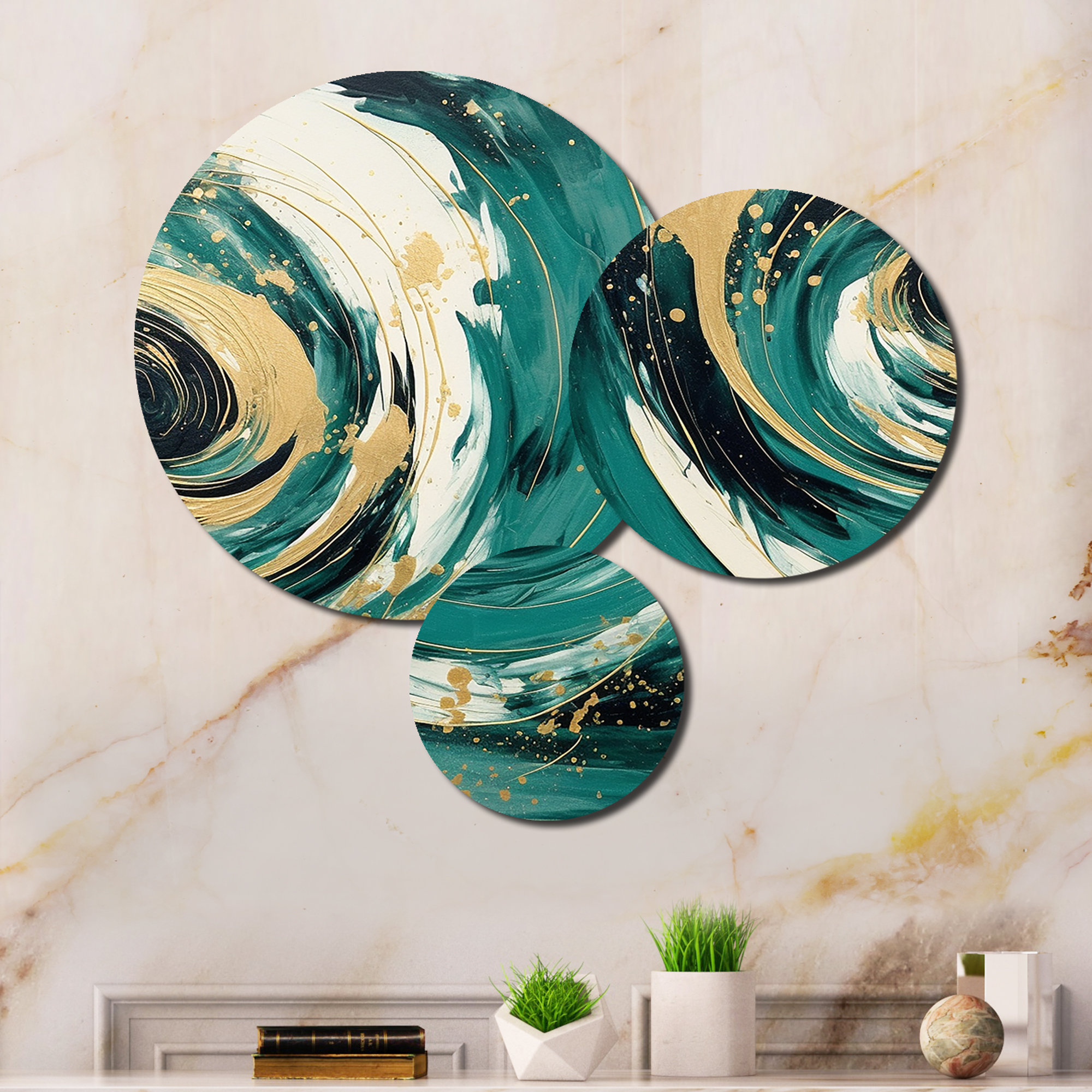 DesignArt Abstract Wall Decor on Metal | Wayfair