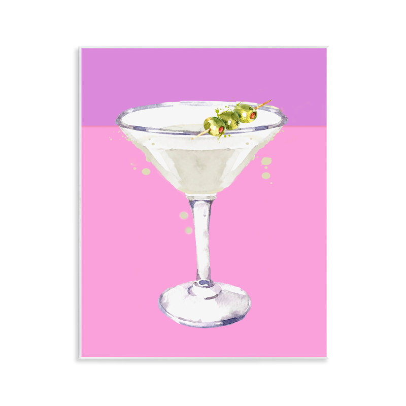 Plaque murale martini olive vif, design par Susan Jill