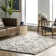 Nola Geometric Textured Shag Power Loom Performance Beige Rug