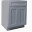 Armoire de base 24 po à double porte en bois massif Shaker, tablettes réglables, RTA - rangement polyvalent pour îlot de cuisine, meuble-lavabo, salle de lavage (H 34,5 po x P 24 po)