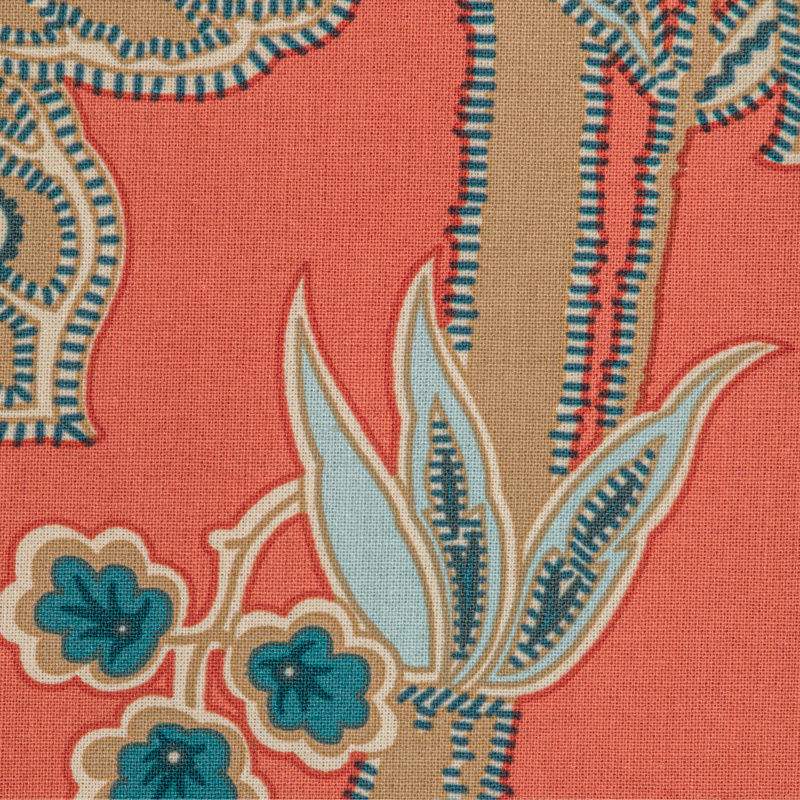 Seychelles 100% Cotton Performance Fabric, Coral