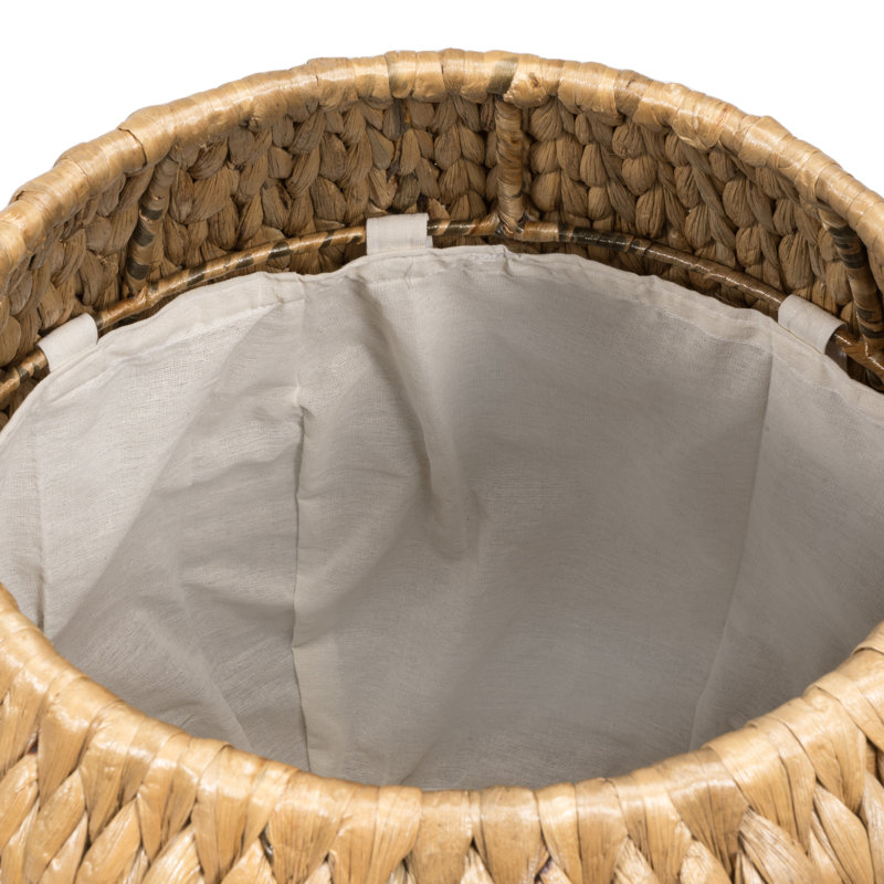Tabouret de rangement en jacinthe tissé à la main 17 po avec couvercle Colt