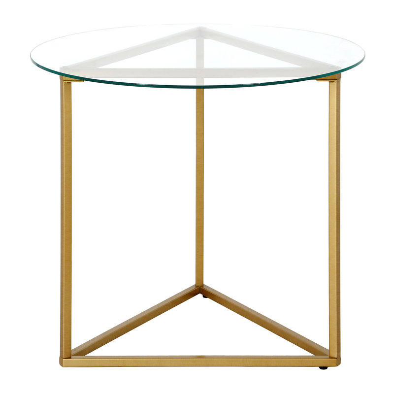 Glass Top Frame End Table
