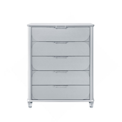 Commode argentée LAURA