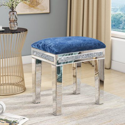blue dressing table chair Velvet Vanity Stools You'll Love COLOR:As photo (Black) or guest rooms Versace Jeans Couture Logo Season 19RST
