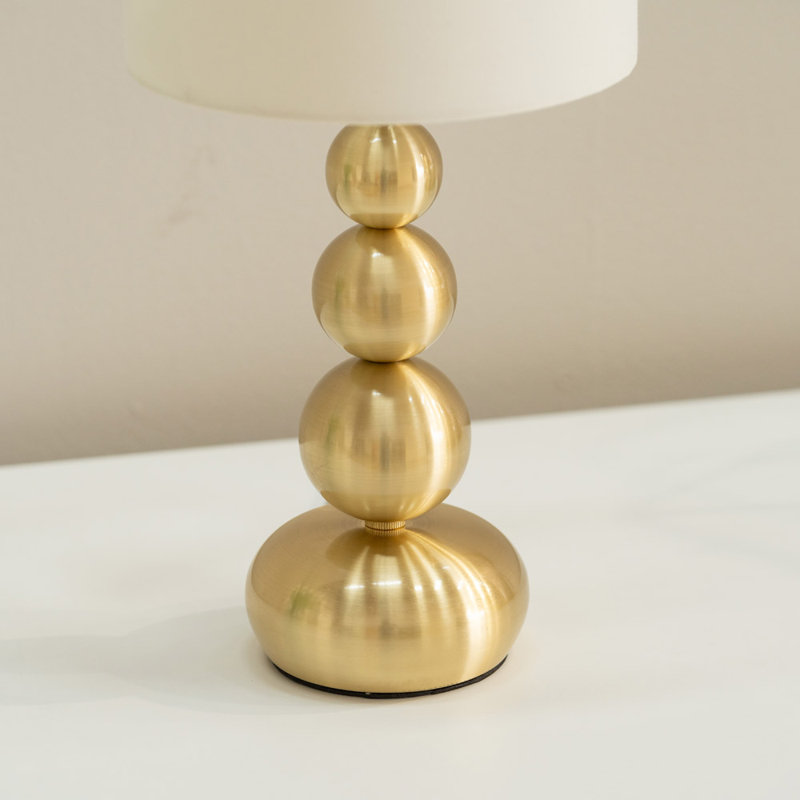 Picacho Metal Table Lamp, White, Gold