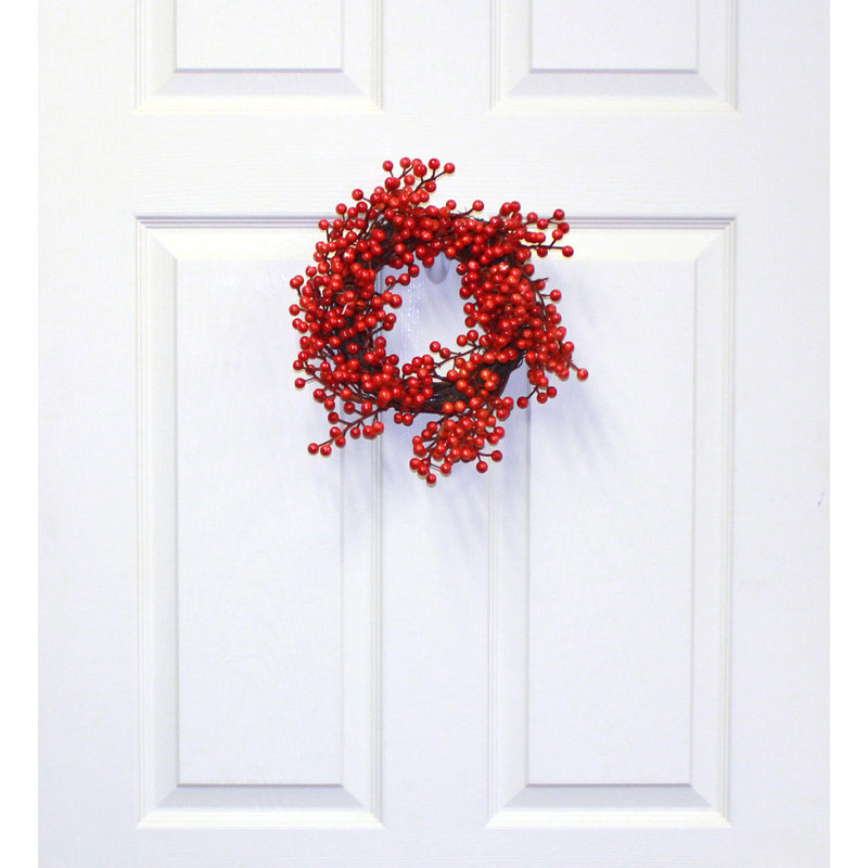12" Artificial Fall Weatherproof Berry Wreath