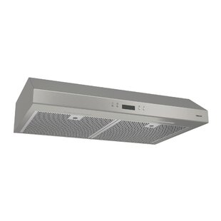 XO Appliance 30 600 Cubic Feet Per Minute Convertible Under Cabinet Range  Hood with Baffle Filter and Light Included