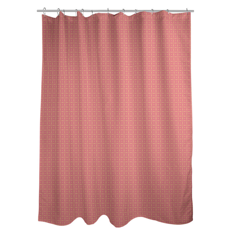 Rideau de douche simple Katelyn Elizabeth, Rouge / Jaune