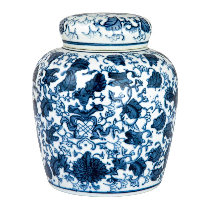 Chadwicks Ceramic Ginger Jar, 6.5'' H x 5.5'' W x 5.5'' D