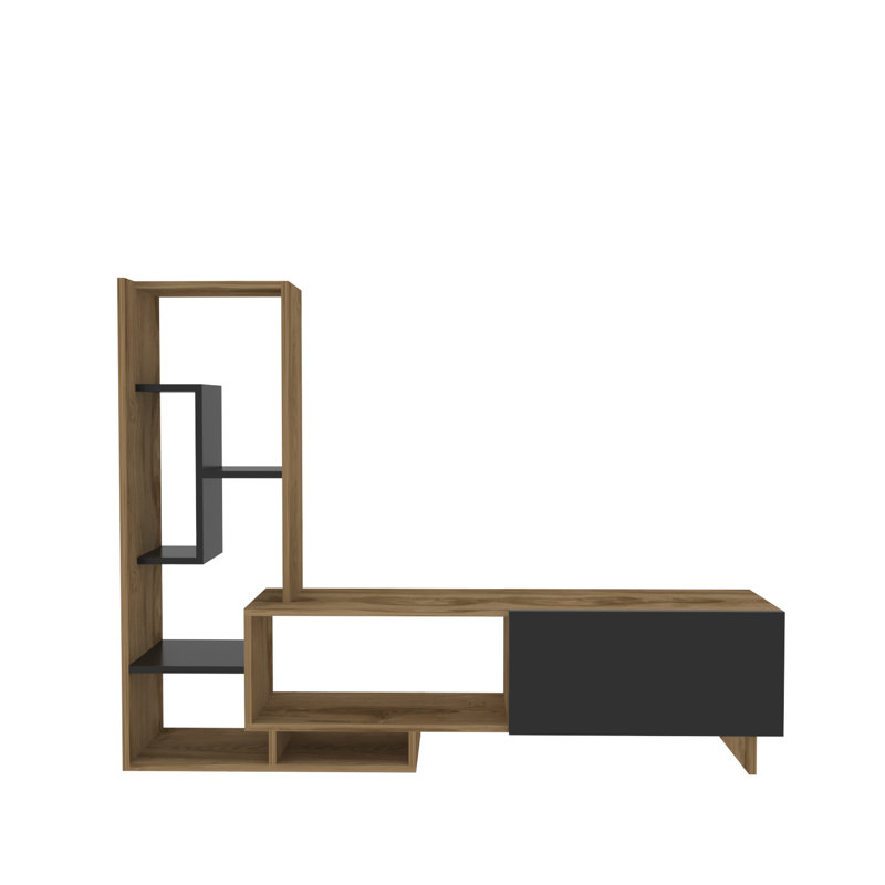 Mosby TV Stand with Shelves for TVs up to 50", Oak Black