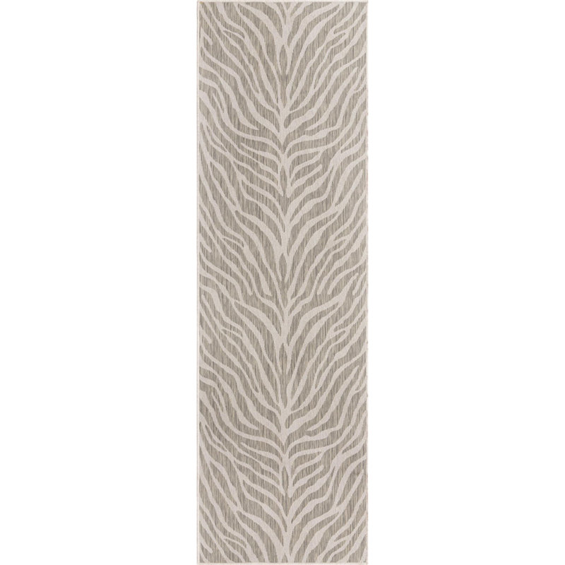 Outdoor Joyous Area Rug Stone Color, Runner 2'11" x 10'