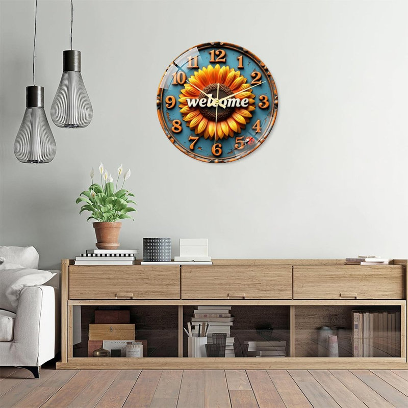Horloge murale en verre 16 po
