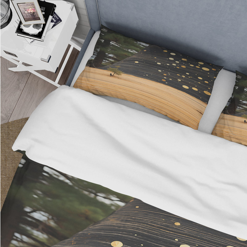 Ensemble de housse de couette Abstract Graceful Woodland I - Abstract, Housse de couette pour lit simple