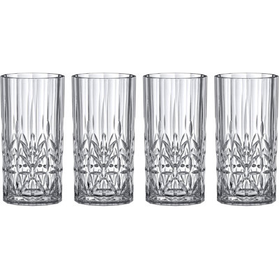 Vika - verres à gin en plastique 18 oz (ensemble de 4), verres à cocktail en plastique, réutilisables, sans BPA, incassables, lavables au lave-vaisselle, parfaits pour la piscine, le plein air, le camping et plus encore