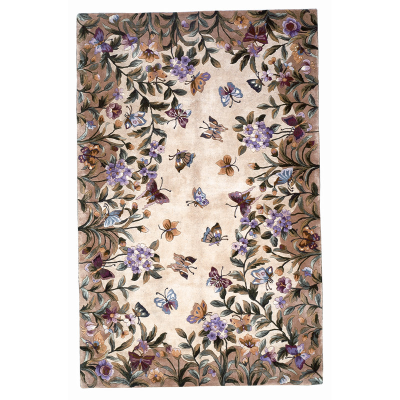Veronique Wool Floral Indoor Rug, Rectangle 2' x 3'