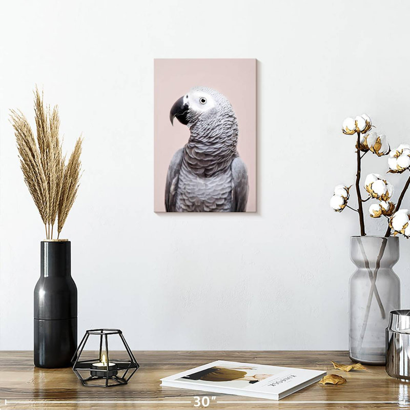 Brampt African Grey, 12" H x 8" W