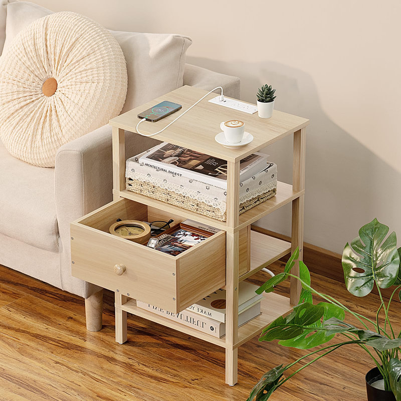 Table de bout Bodcaw, Naturel, H 24,13 po x l 14,96 po x P 11,85 po