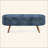 Oval Storage Ottoman Bench With Rubber Wood Legs, Fabric, Multi-Functional And Stylish For Modern Interiors-1718783048