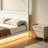 Wood LED Canopy Bed ,Canopy Platform Bed With Support Slats, No Box Spring Needed, White-2145301694