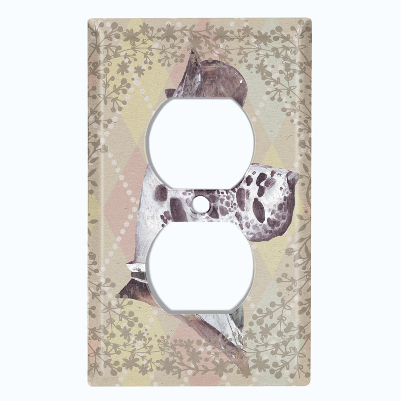 Plaque murale rectangulaire à 1 couronne Tuxedo Fancy Big Dalmation