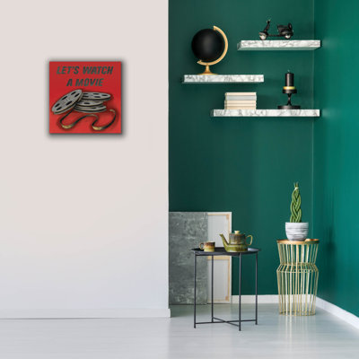 Trinx 'Lets Watch A Movie Red' by Wild Apple Portfolio Canvas Wall Art
