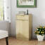 Armoire poubelle inclinable 10 gallons Woodgrain avec tiroir à texture ondulée et bac coulissant