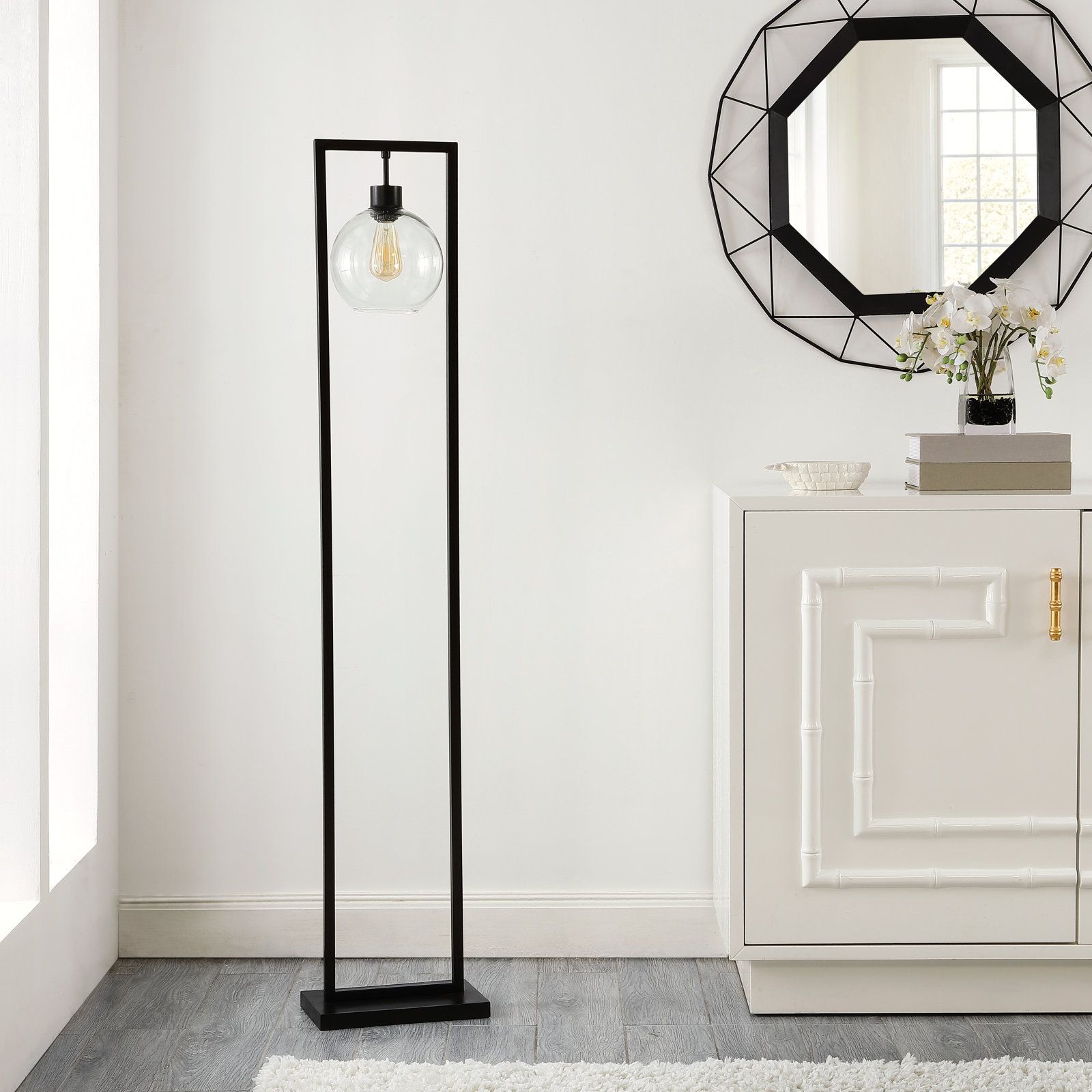 Ronderick 60'' Floor Lamp, Black