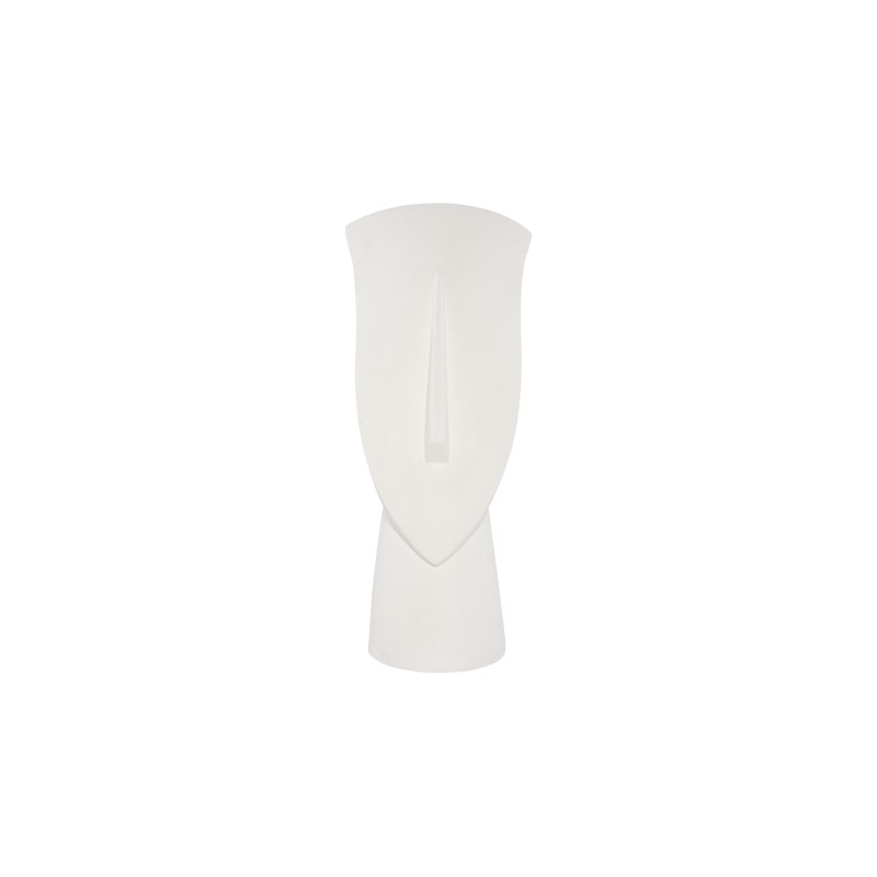 Cycladic Head White Stone Resin Outdoor Sculpture