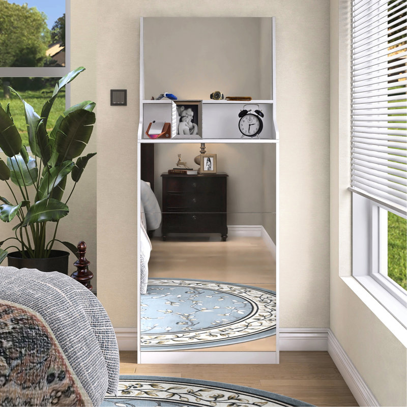 Armoire à chaussures verticale avec 3 miroirs pour l'organisation de couloir peu encombrante
