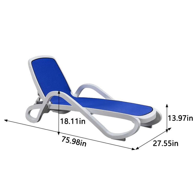 Chaise longue d'extérieur réglable et inclinable