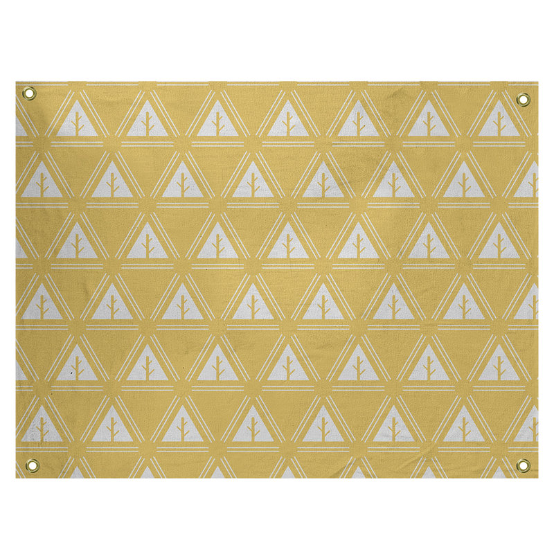 Tapisserie Barbra, H 59 po x l 80 po, Jaune / Blanc