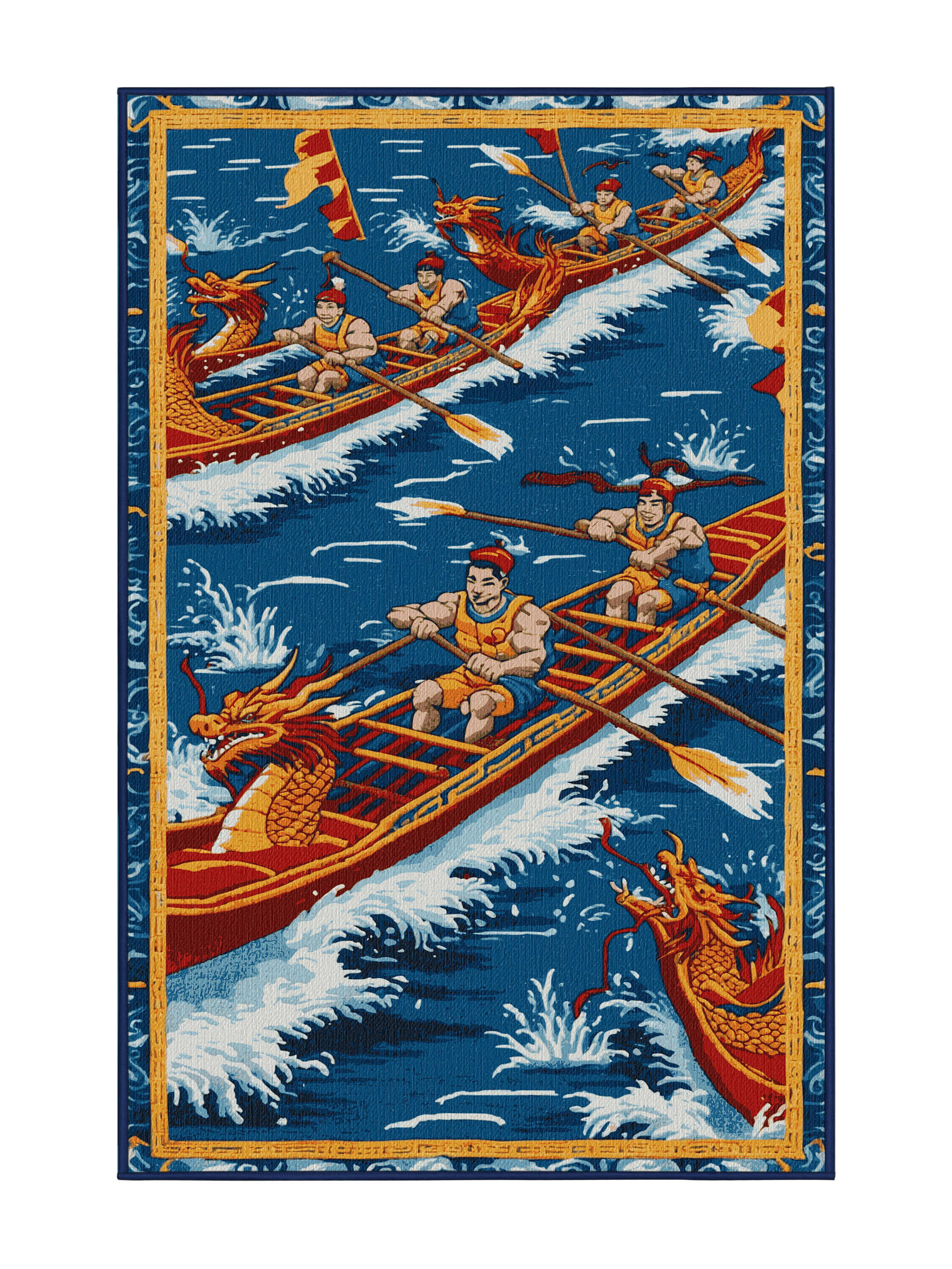Dakota Fields Washable Dragon Boat Racing Sports Area Rug | Wayfair