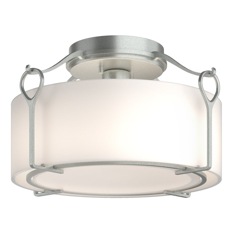 Bow 1 - Light Semi Flush Mount, Water Clear, Soft Gold