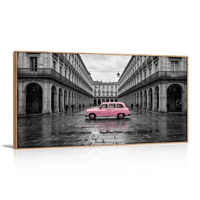 Pink Car Canvas Wall Art Set Of 1