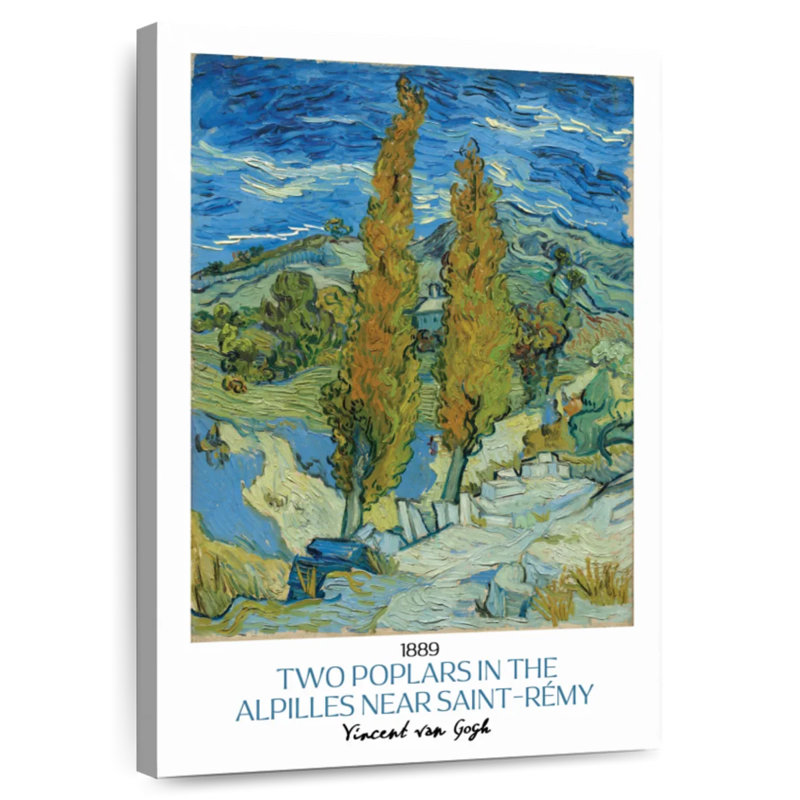 Affiche de l'exposition Deux peupliers Van Gogh, H 45 po x l 30 po