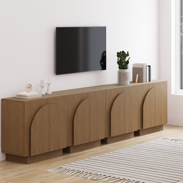 Iris Solid Wood TV Stand 2 - Door Accent Cabinet (4-Piece Set)