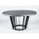 Dexter Round Marble Top Metal Base Dining Table