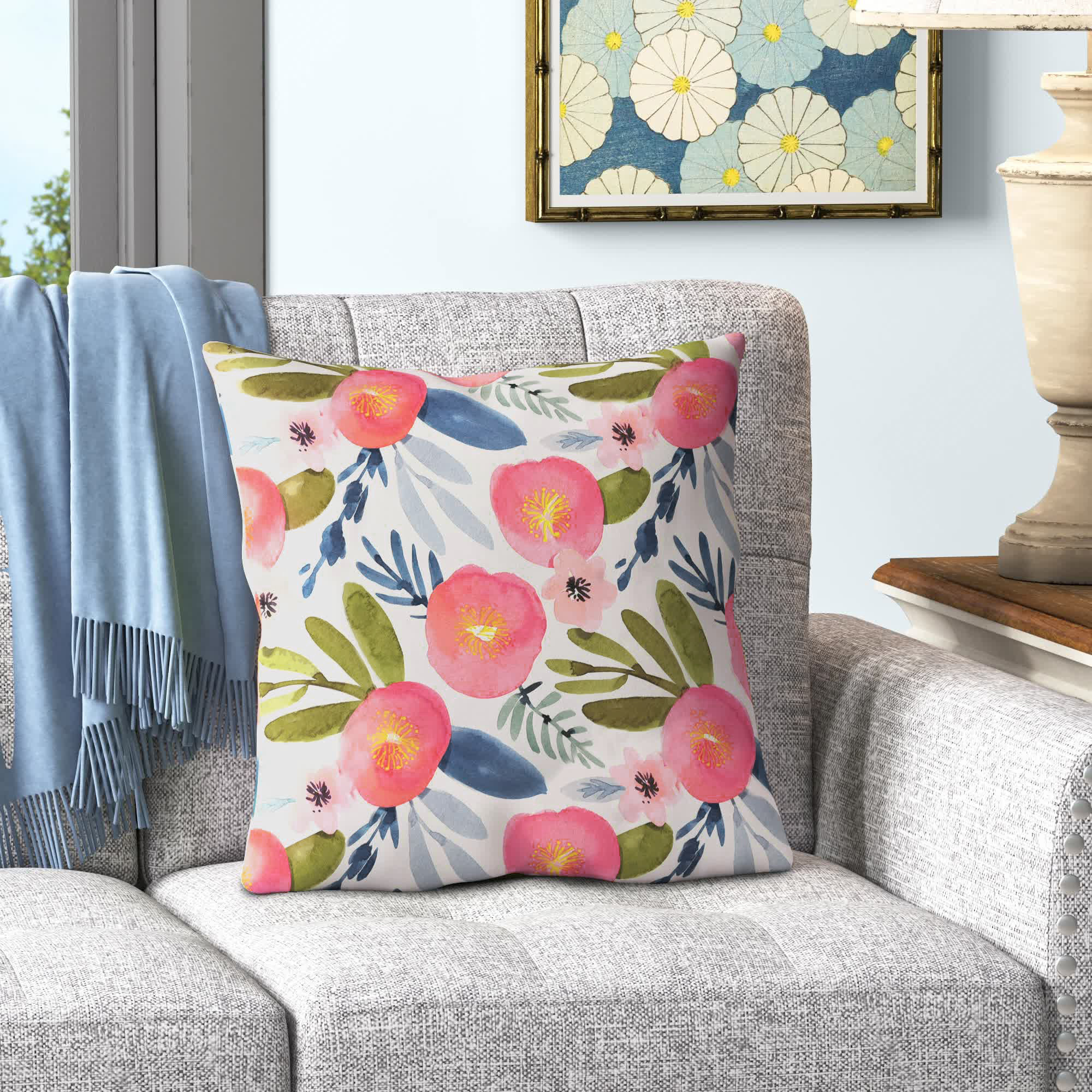 Watercolor best sale outdoor pillows