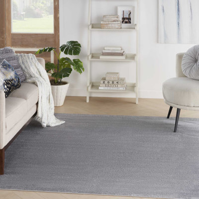 Tapis d'intérieur / extérieur argenté / gris Mullican Sandy