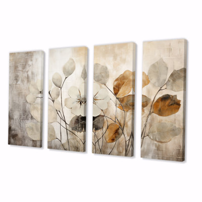 Baillons " Beige Botanical Impressions III " 4 - Pieces