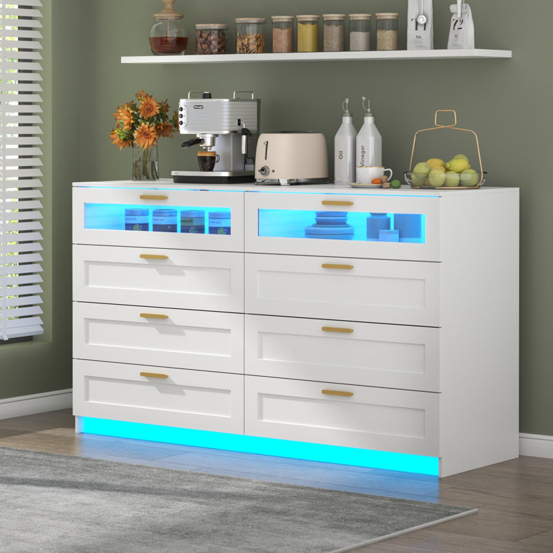 Jasahn 47.24'' W 8 - Drawer Dresser, White