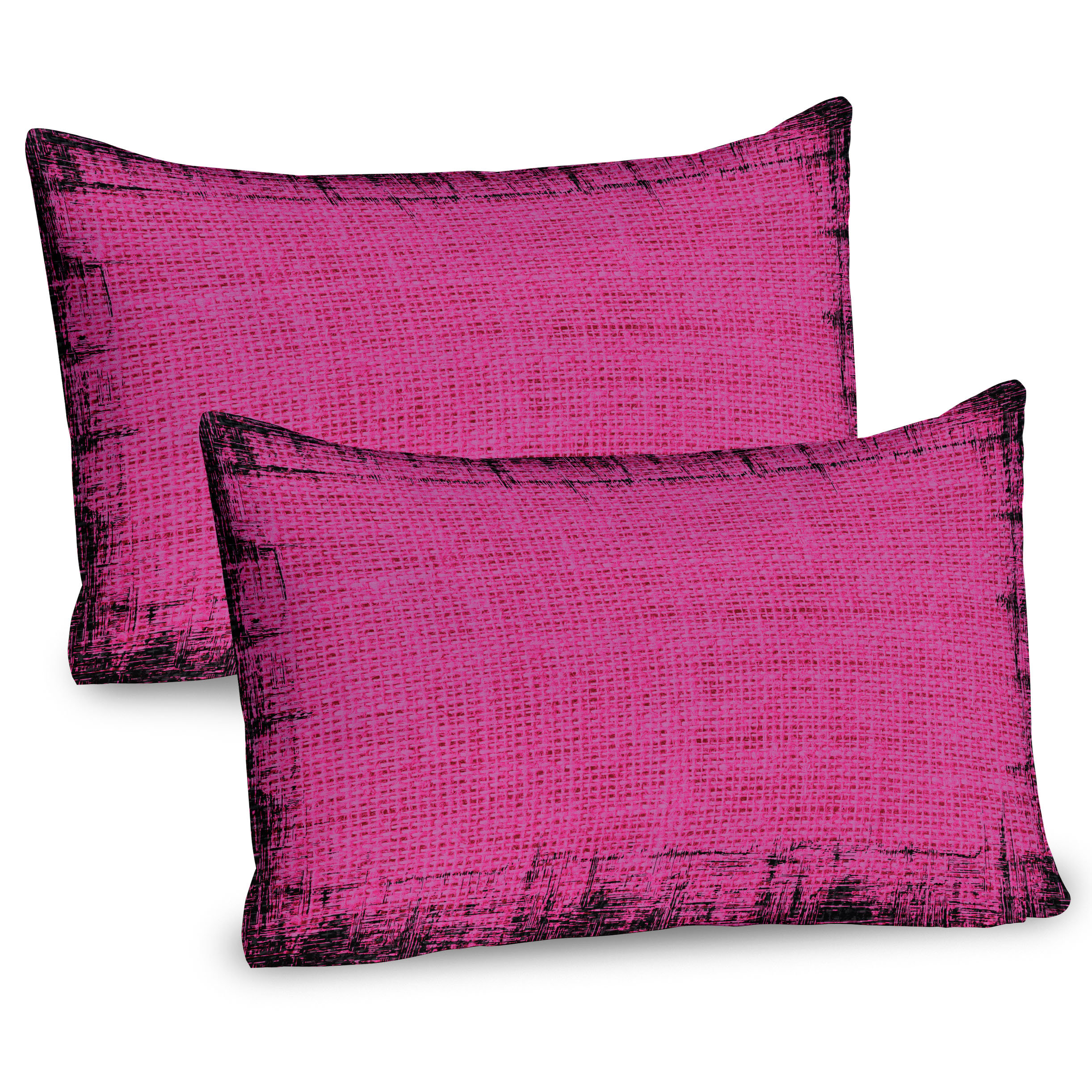 Ambesonne Magenta Pillow Sham Pack Futuristic Grungy Murky