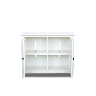 42″ Wide Farmhouse Storage Cabinet with 2 Doors and Interior Shelves for Dining or Entryway Use